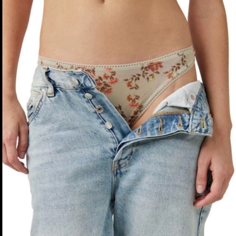 FP Intimatley Floral Sage Botanical Hide Seek Panty Bikini Brief Brown Rust LG L